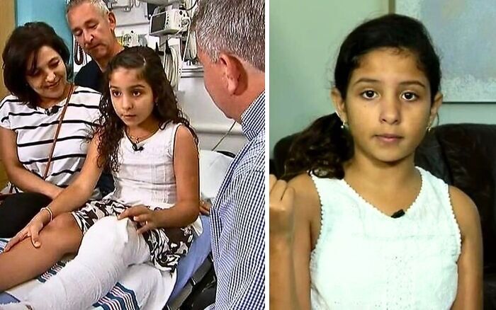 Young girl with a heavily cast leg being examined by a doctor, highlighting strange earth unbelievable medical happenings.