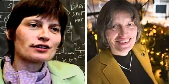 Two women scientists discussing strange Earth phenomena with complex scientific equations and glowing lights in the background.