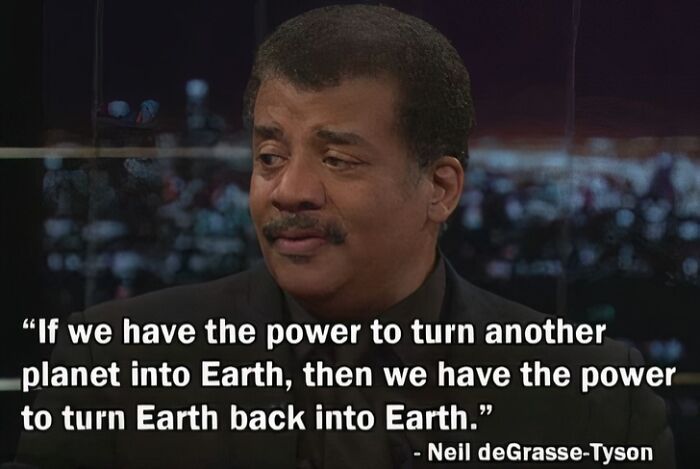 A man beside a quote about transforming planets, fitting the theme of hilarious images making sense the less you think.
