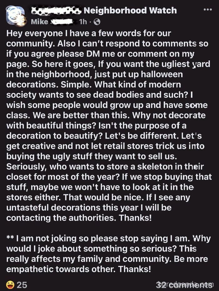 Male Karen Will Call The Police If You Decorate Your Yard With Skeletons