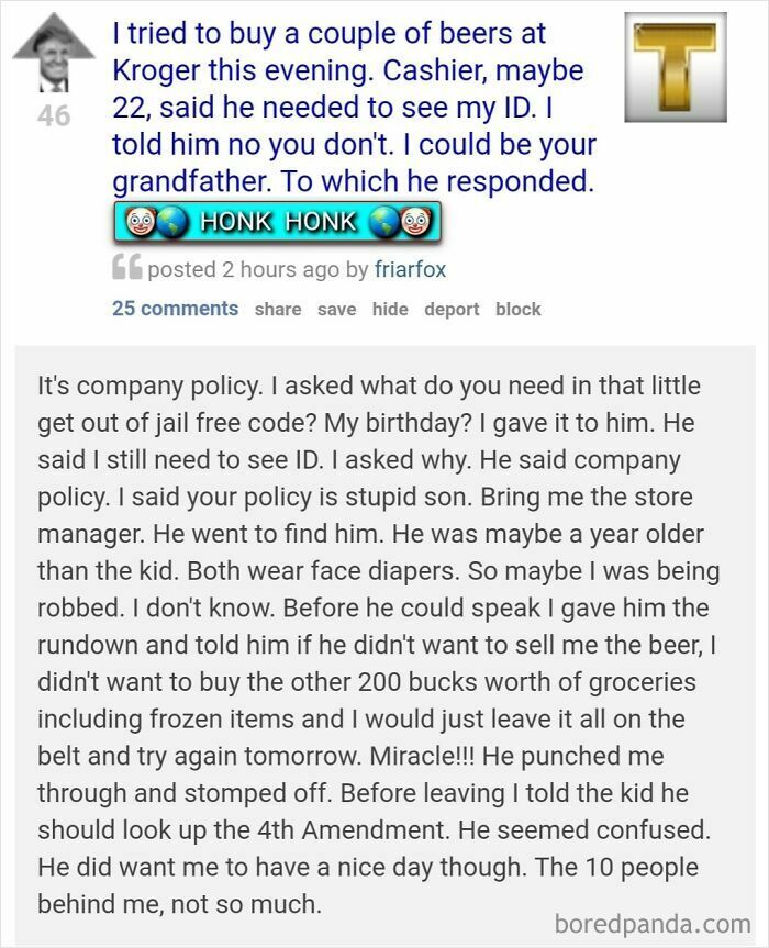 Male Karen Complains About Showing ID To Buy Beer