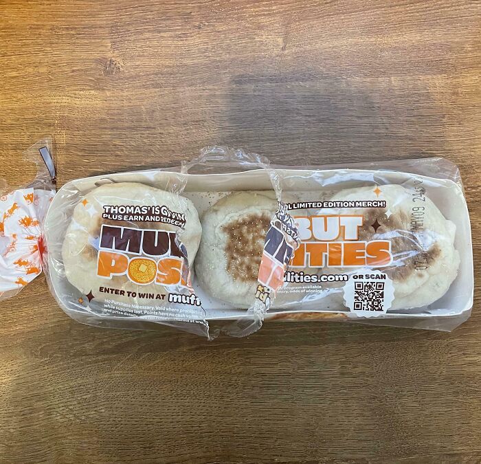 Pack of muffins partially opened, humorously symbolizing annoying boyfriends or husbands.