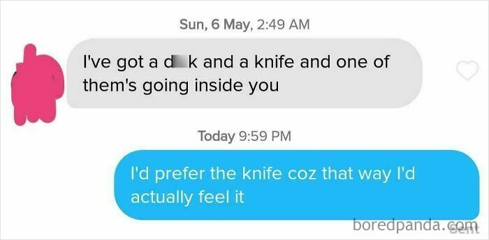 Woman's witty response to a creepy DM.