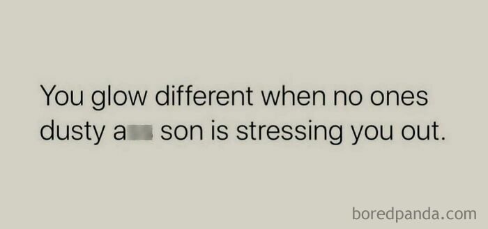 Funny meme about emotional well-being without stress, shared by "Women Behaving Badly."