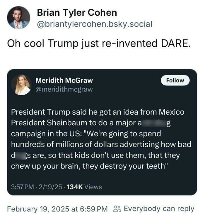 Screenshot of a bold tweet about Trump’s controversial campaign idea, showcasing courage to tweet what others could not.