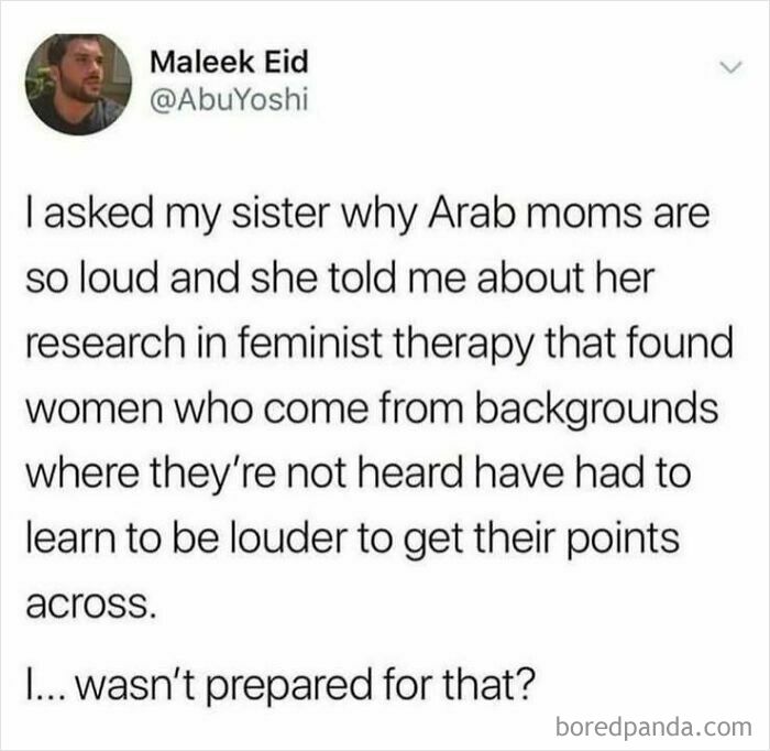 Tweet discussing social justice and feminist therapy research related to women's communication in certain backgrounds.