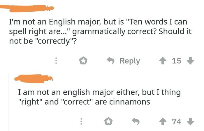 Social media post with ridiculous word spellings causing grammar police to cringe.