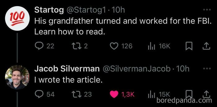 Twitter exchange where someone wrongly assumes an identity, a classic hilarious case of online misunderstanding.