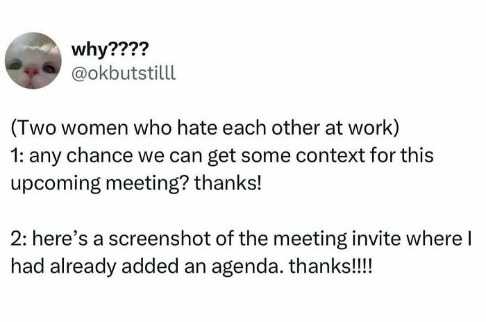 Humorous Resources meme about two women clashing over a meeting agenda at work.