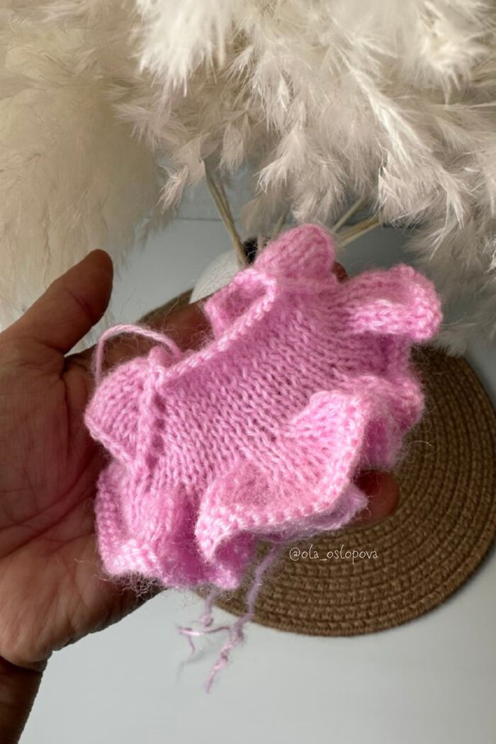 I Made Knitting Pattern Spring Outfit For Girl Bear