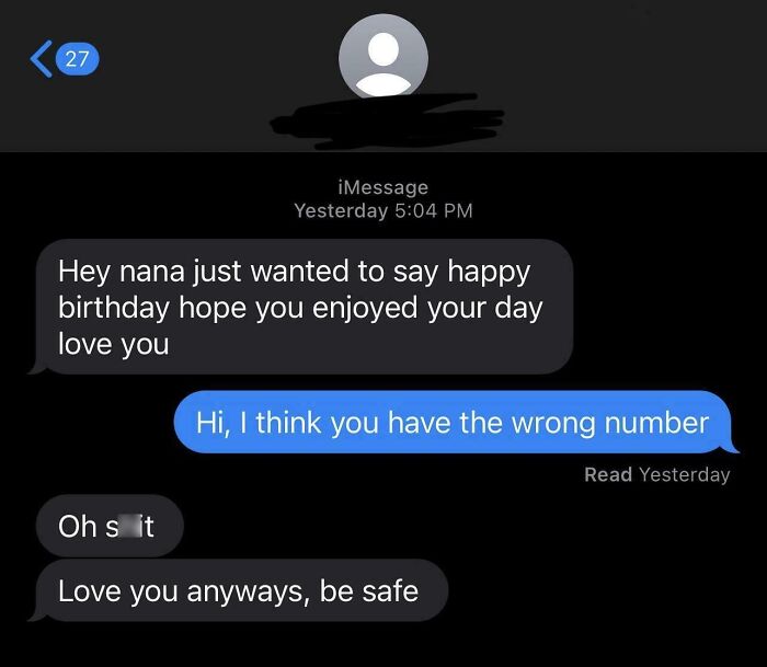 Text messages with funny misunderstanding, wrong recipient replies with humor and kindness.