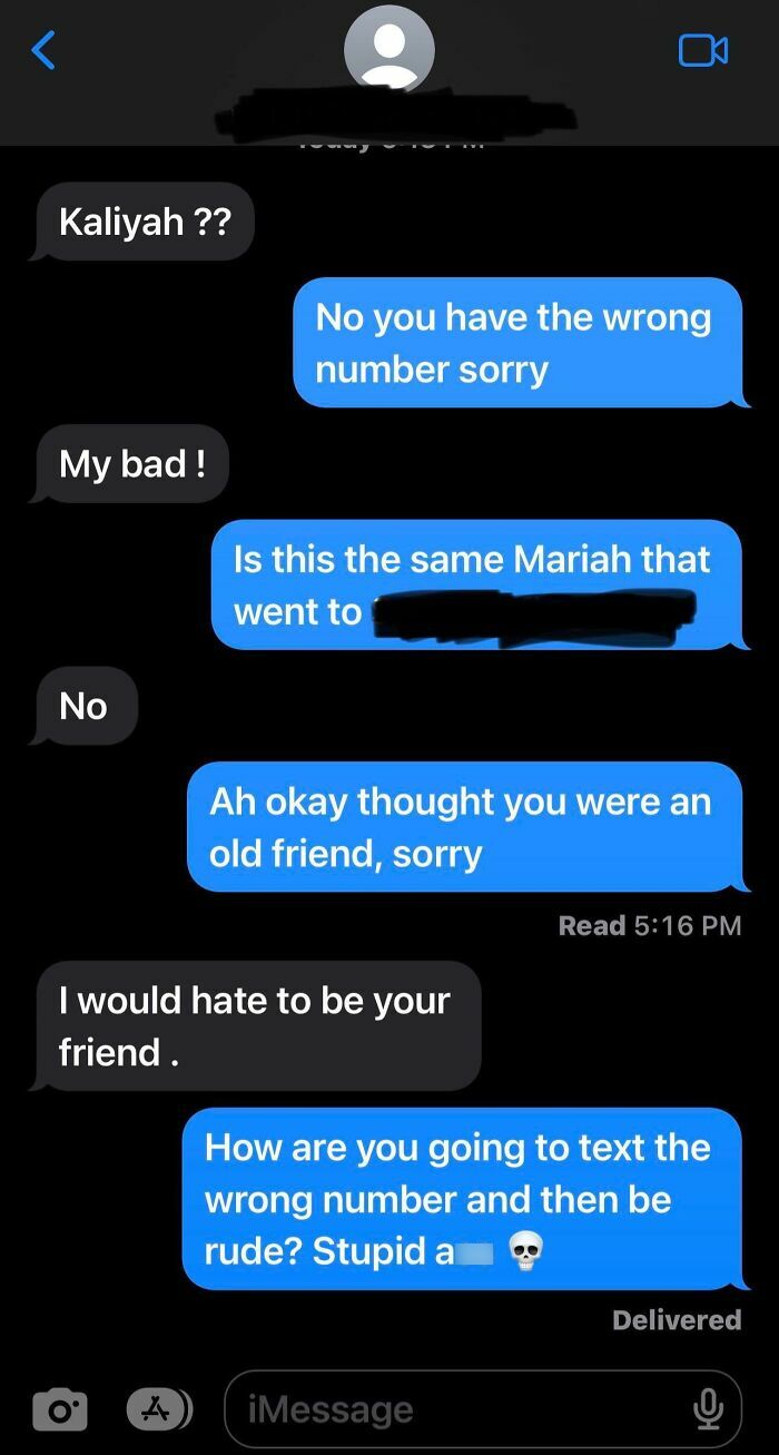 Text conversation showing a funny exchange with a wrong recipient.