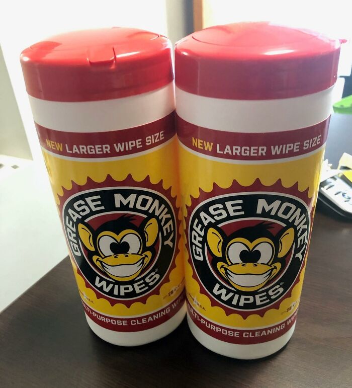 Grease Monkey Wipes with new larger size, featured on Sharktank.