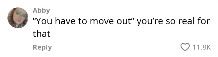 Comment by Abby reacting to a viral shower clip, liked 11.8K times.