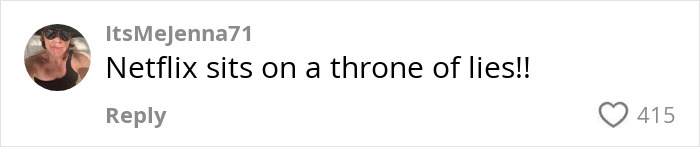 User comment criticizing Netflix for promoting new Amy Schumer movie.