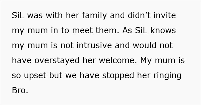 Text discussing a mother-in-law feeling rejected by her daughter-in-law's actions. Text discussing a mother-in-law feeling rejected by her daughter-in-law's actions.