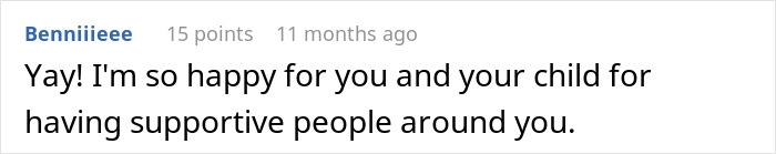 Comment showing support for a mother and child amid her husband's alarming journal revelations. Comment showing support for a mother and child amid her husband's alarming journal revelations.