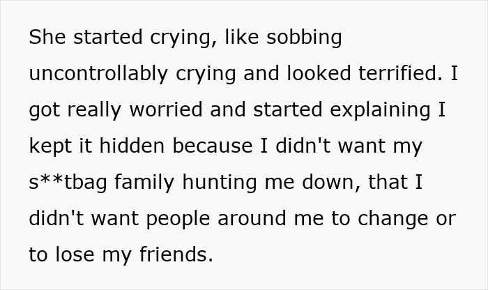 Text revealing secret millionaire's concern about hiding wealth from family while wanting to help fiancée. Text revealing secret millionaire's concern about hiding wealth from family while wanting to help fiancée.
