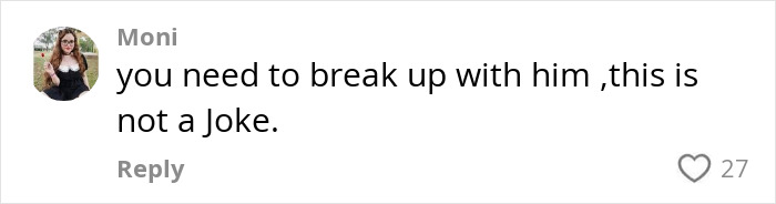 Comment on viral shower clip: "you need to break up with him, this is not a Joke.