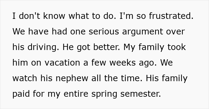 Text conversation about frustration and family support seeking help.