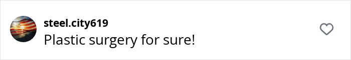 A comment saying, "Plastic surgery for sure!" in response to Jennifer Love Hewitt's aging message.