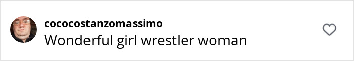 WWE fan comment praising a female wrestler, calling her wonderful. WWE fan comment praising a female wrestler, calling her wonderful.