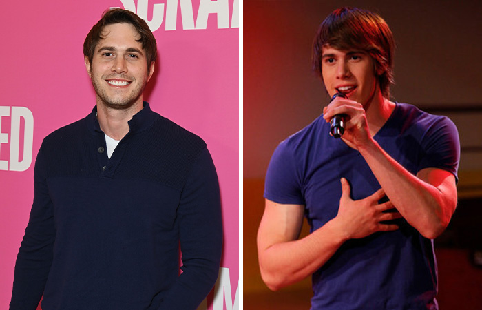 Actor in a navy shirt at a premiere and performing on stage; careers disrupted before gaining fame.