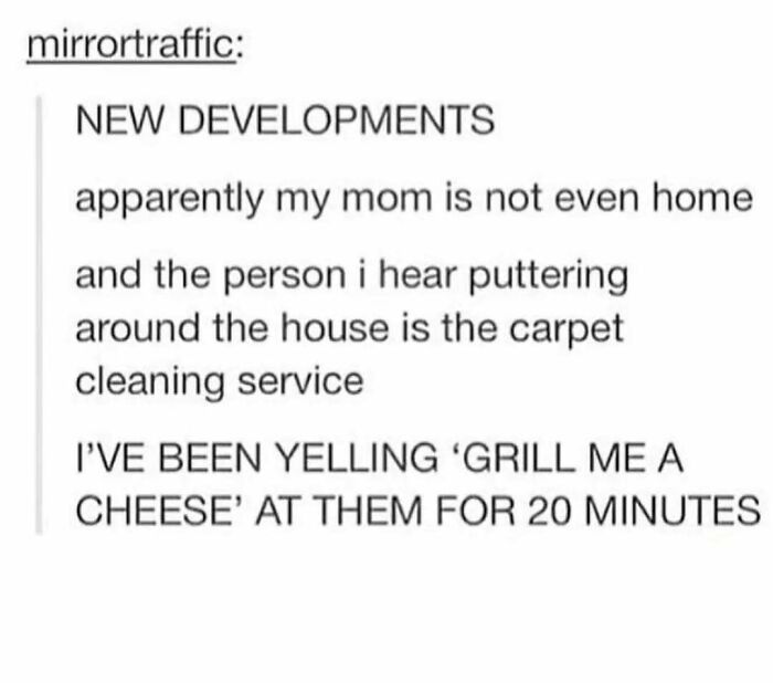 Text post humorously highlighting misunderstanding and awkwardness on Tumblr.