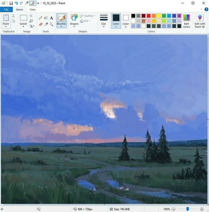 Pinturas realizadas en Ms Paint por Christian Young