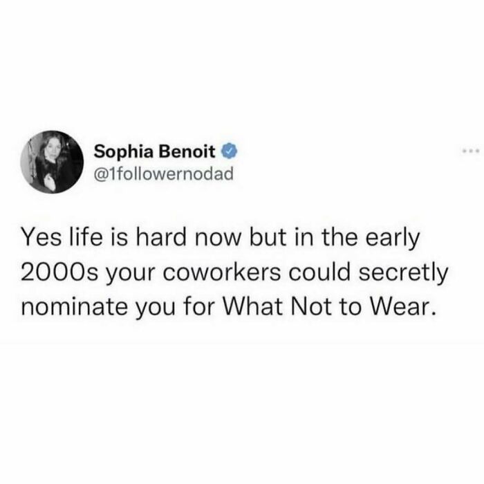 Humorous Resources meme about early 2000s fashion and coworkers.