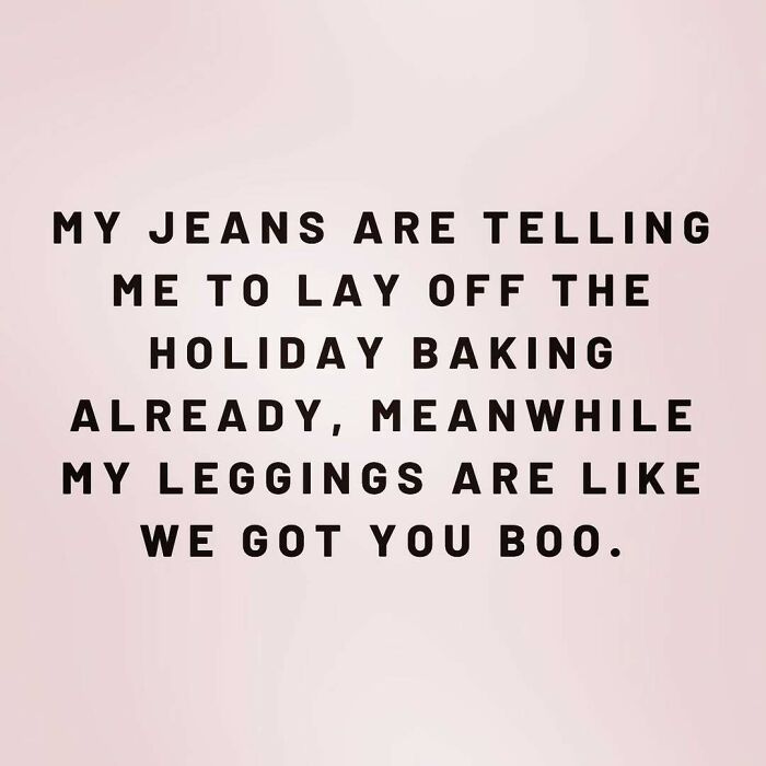 Text meme about jeans and leggings humor from Women Behaving Badly.