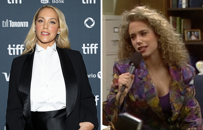 Two actors whose careers were crushed; one posing at an event, the other holding a microphone in a colorful outfit.