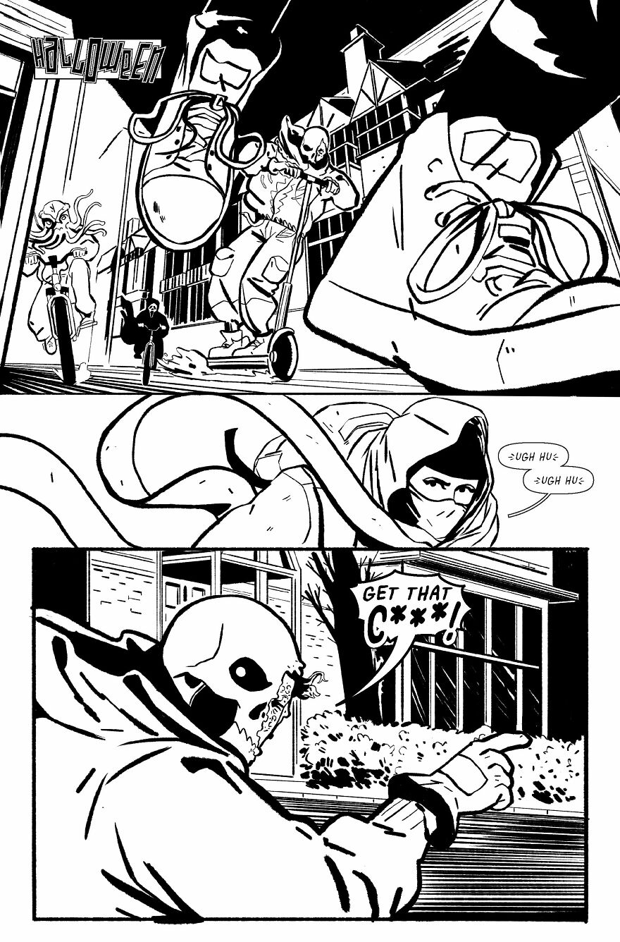 My Webcomic Grinding Against The Marrow, Episode 1: It Always Begins At A Cold Coach Stop