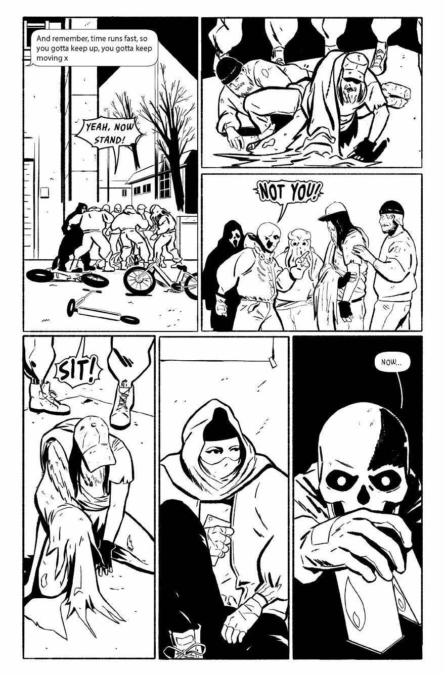 My Webcomic Grinding Against The Marrow, Episode 1: It Always Begins At A Cold Coach Stop