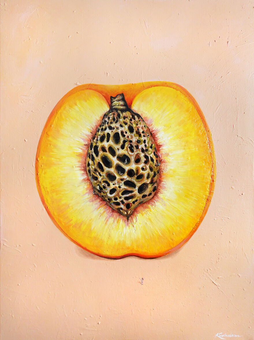 I Painted A &ldquo;Huge Peach&rdquo; With A Lot Of Detail