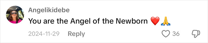 Comment praising doctor’s baby farting tips with hearts and prayer emojis. Comment praising doctor’s baby farting tips with hearts and prayer emojis.