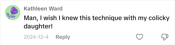 Comment praising doctor's viral baby farting tips technique for colicky daughter. Comment praising doctor's viral baby farting tips technique for colicky daughter.