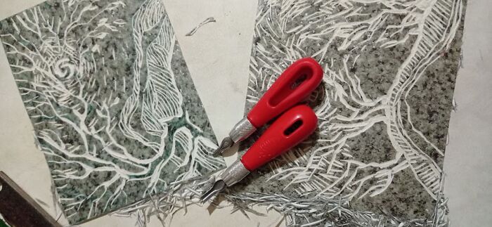 I Invited Students To My Place During The Holidays To Create Linocuts (15 Pics)