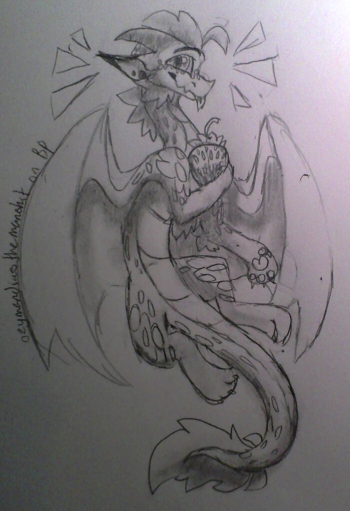 I Like Strawberries!!!!!! Meet Speck The Strawberry Dragon!!!