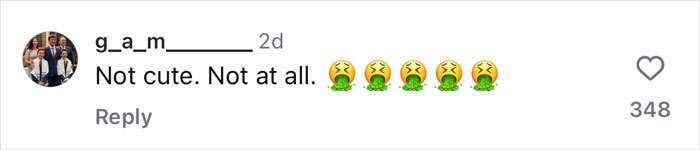 Comment critiquing Benny Blanco's Valentine's Day gift, featuring sick face emojis.