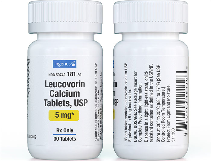 Two bottles of Leucovorin Calcium Tablets, associated with autism treatment.
