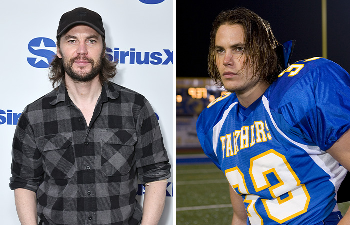 Actor in casual attire and football uniform; careers halted before hitting it big.