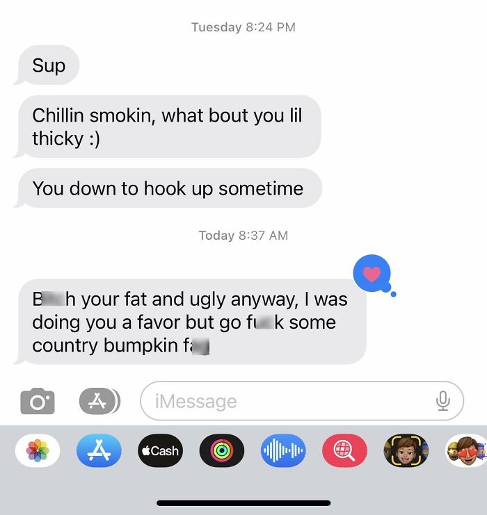 Awkward and cringeworthy text conversation with harsh replies, showing typical confusing exchanges people experience.