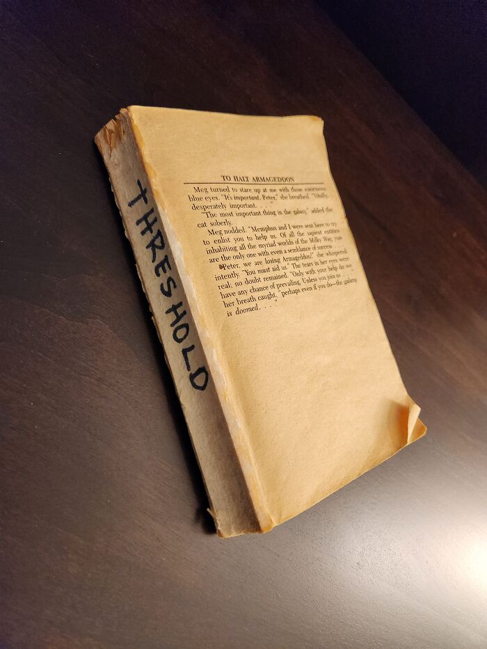 "Threshold" By David Palmer. My Feel-Good Book. It's Sci Fi, Ostensibly, But Really More A Fun, Romping Action Thriller With Awesome Sci Fi Elements