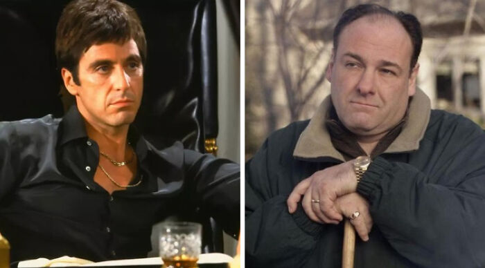 Tony Montana in Scarface and Tony Soprano in The Sopranos
