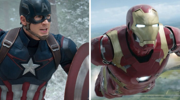 Captain America and Iron Man in the Marvel universe