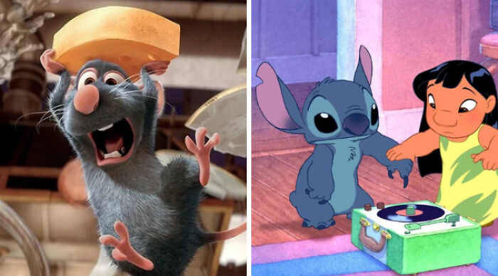 the disney films ratatouille and lilo & stitch