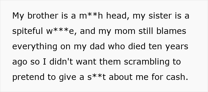 Insulting text about family dysfunction; millionaire plans to tell fiancée about his jackpot to pay her debt. Insulting text about family dysfunction; millionaire plans to tell fiancée about his jackpot to pay her debt.