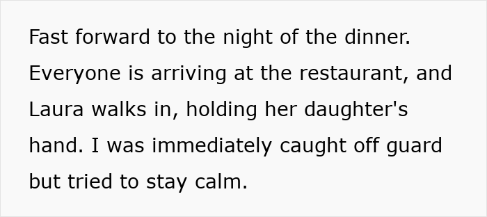 Text from a story about enforcing a 'child-free' birthday dinner rule.