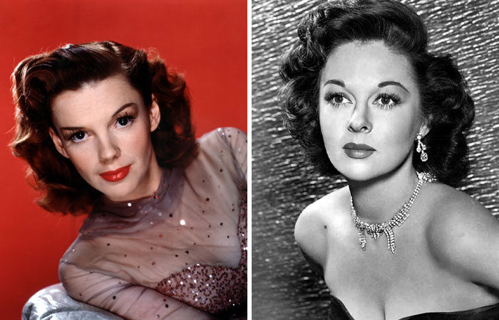 Two actresses, one in color and one in black and white, illustrating actors replaced mid-production.